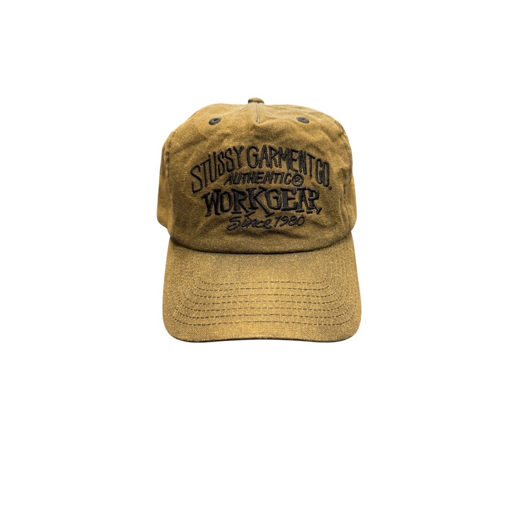 Stussy Workgear Hat Mens OS Brown Like New Halley Stevensons Waxed Cotton Cap